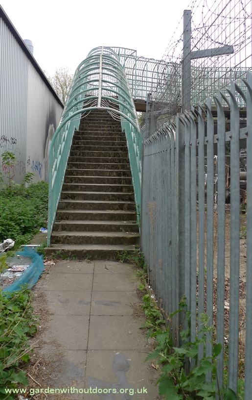 green bridge stairs from Camley Street