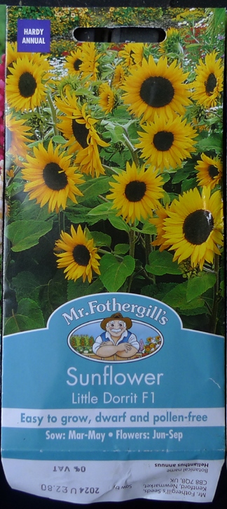 mr fothergills little dorrit sunflower seed packet